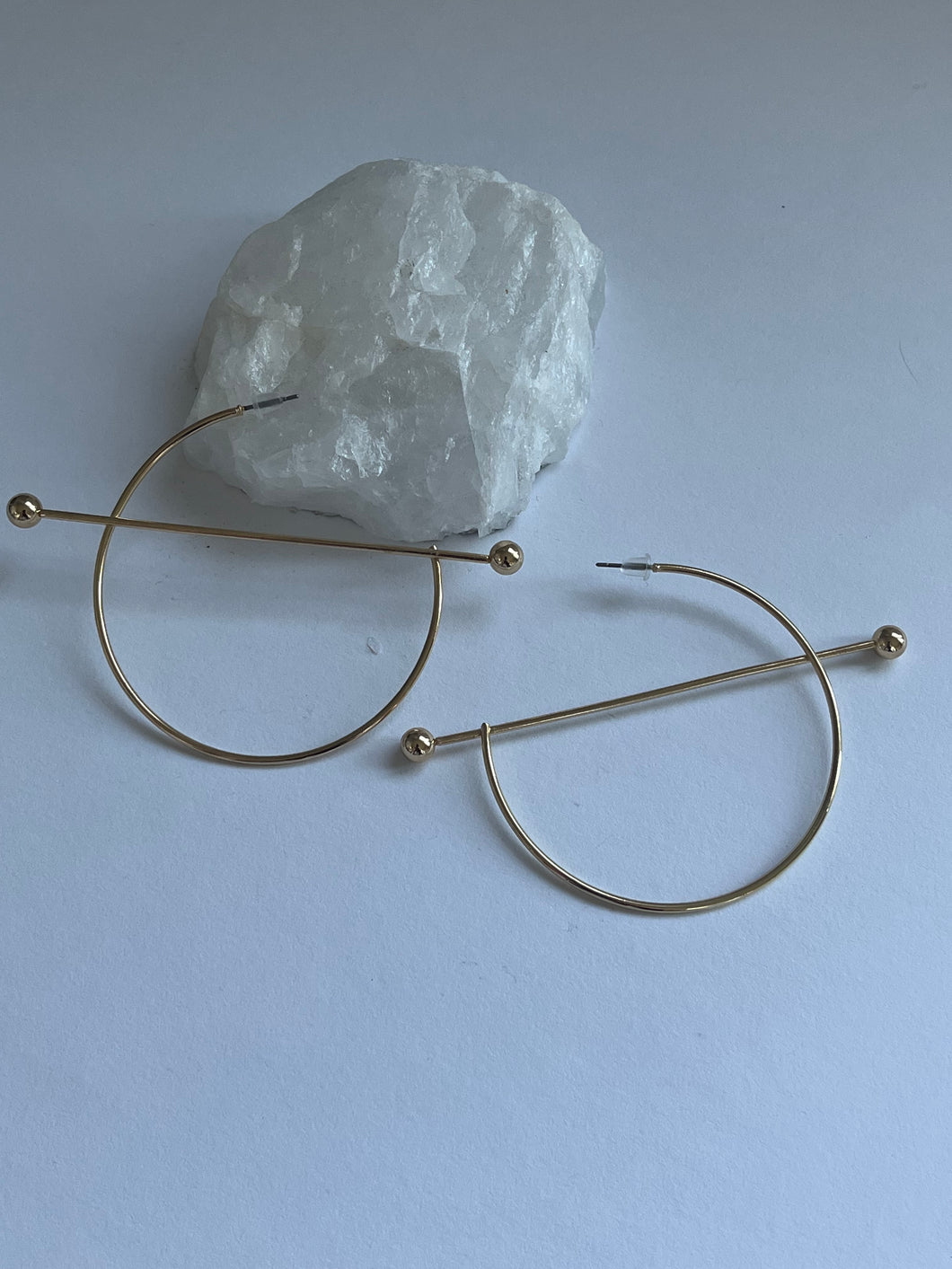 Saturn hoop earrings