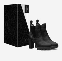 Load image into Gallery viewer, Black Leather streetwear booties
