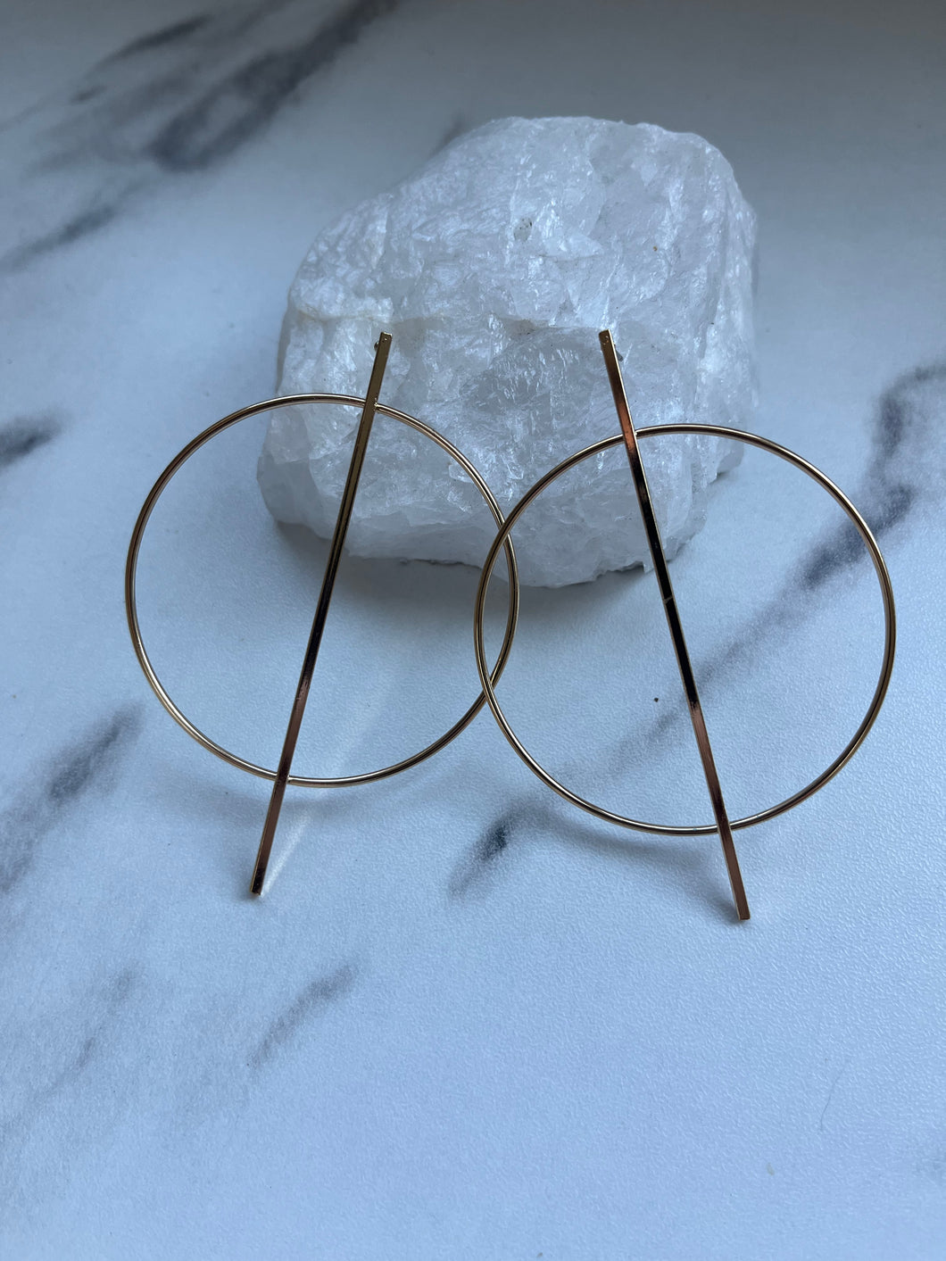 Geo Stud Hoop Earrings