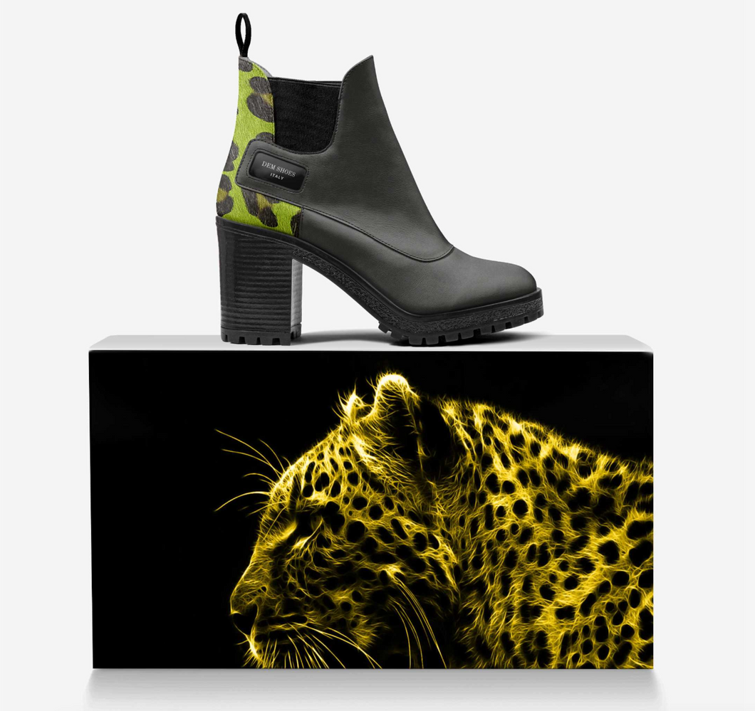 Green Monster Heeled Booties